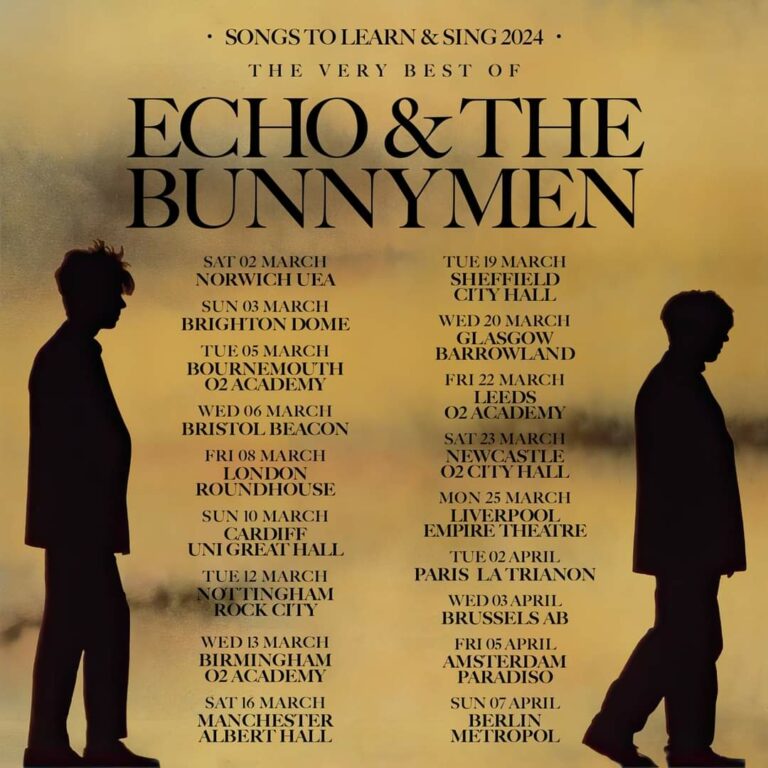 Echo And The Bunnymen à Paris et Bruxelles en 2024