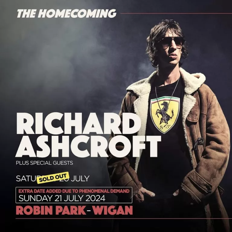 Richard Ashcroft (ex-The Verve) en concert devant 22 000 personnes dans sa ville natale en 2024